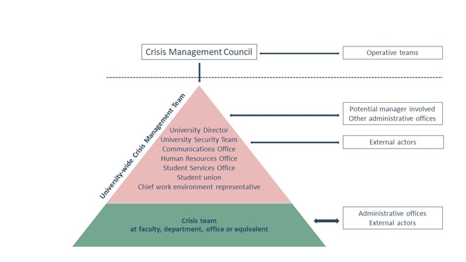 Organisation of the crisis management