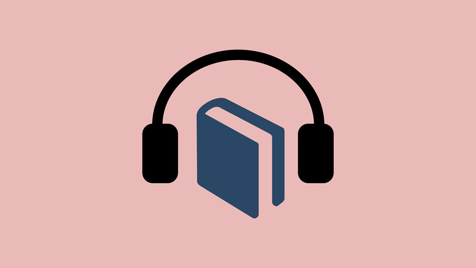 Book and headphones